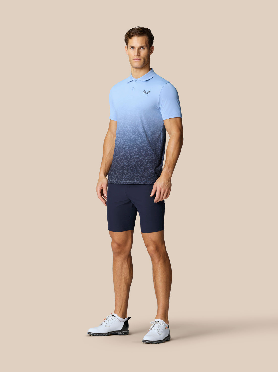 Club Graphic Polo - Sky Blue