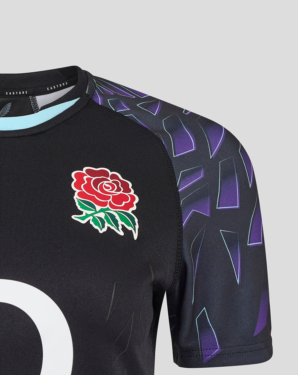 Women’s England Rugby Red Roses Pro Alternate Short Sleeve Shirt - Caviar