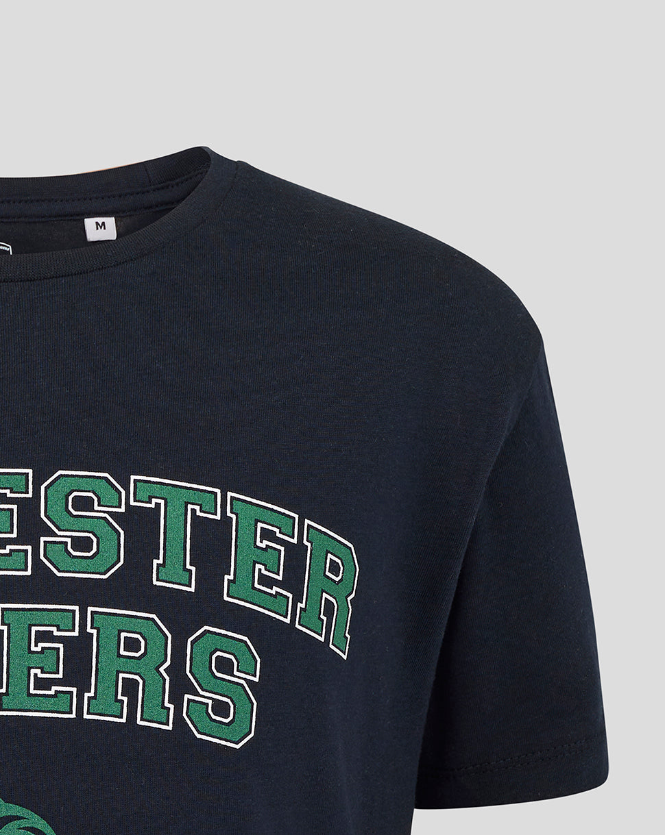 Leicester Tigers Junior 25/26 Varsity Short Sleeve T-Shirt - Navy