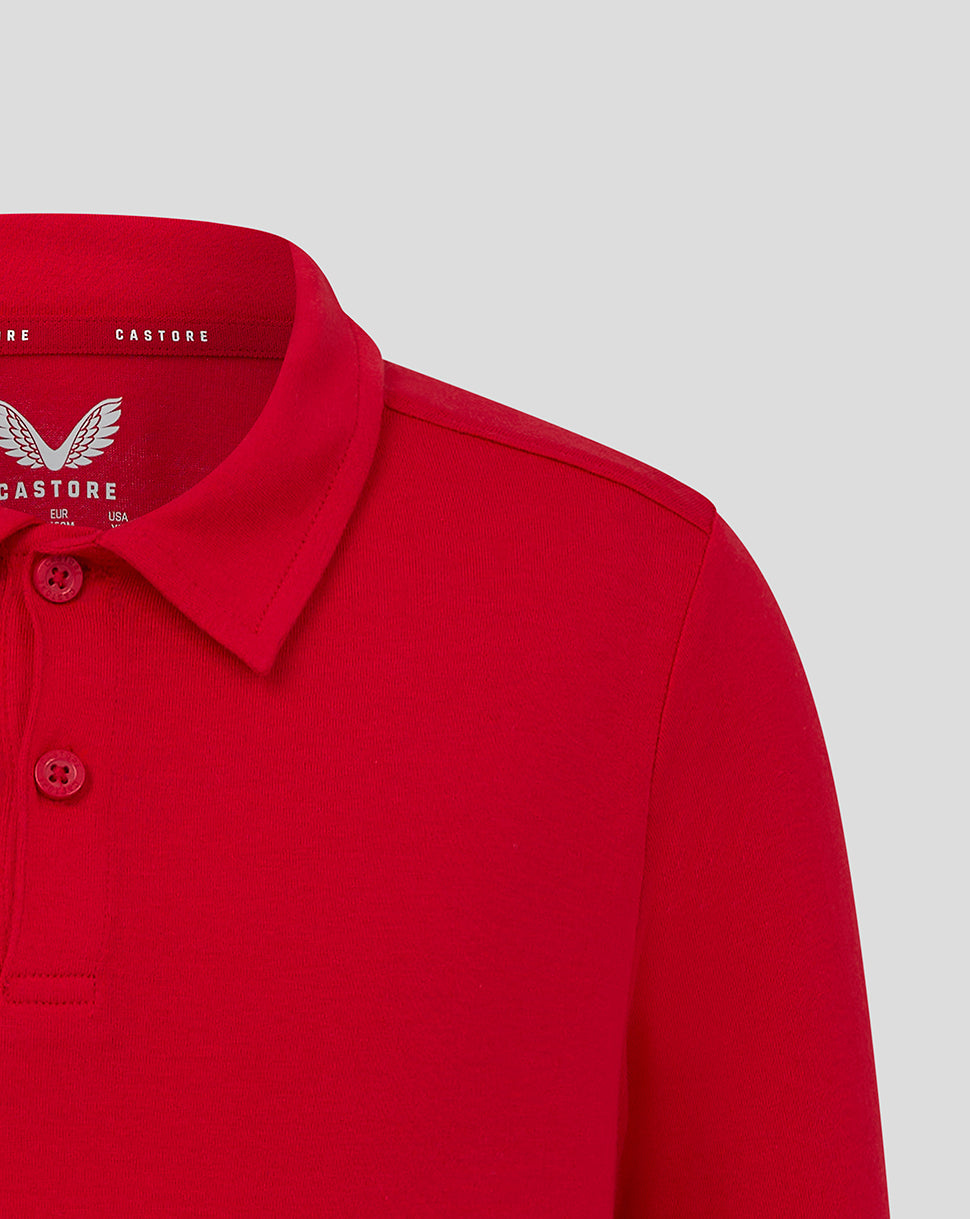 Junior Cotton Leisure Polo - True Red