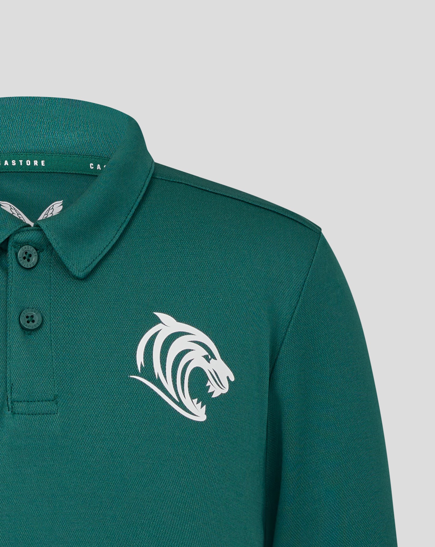 Leicester Tigers Junior 25/26 Short Sleeve Training Polo - Botanical