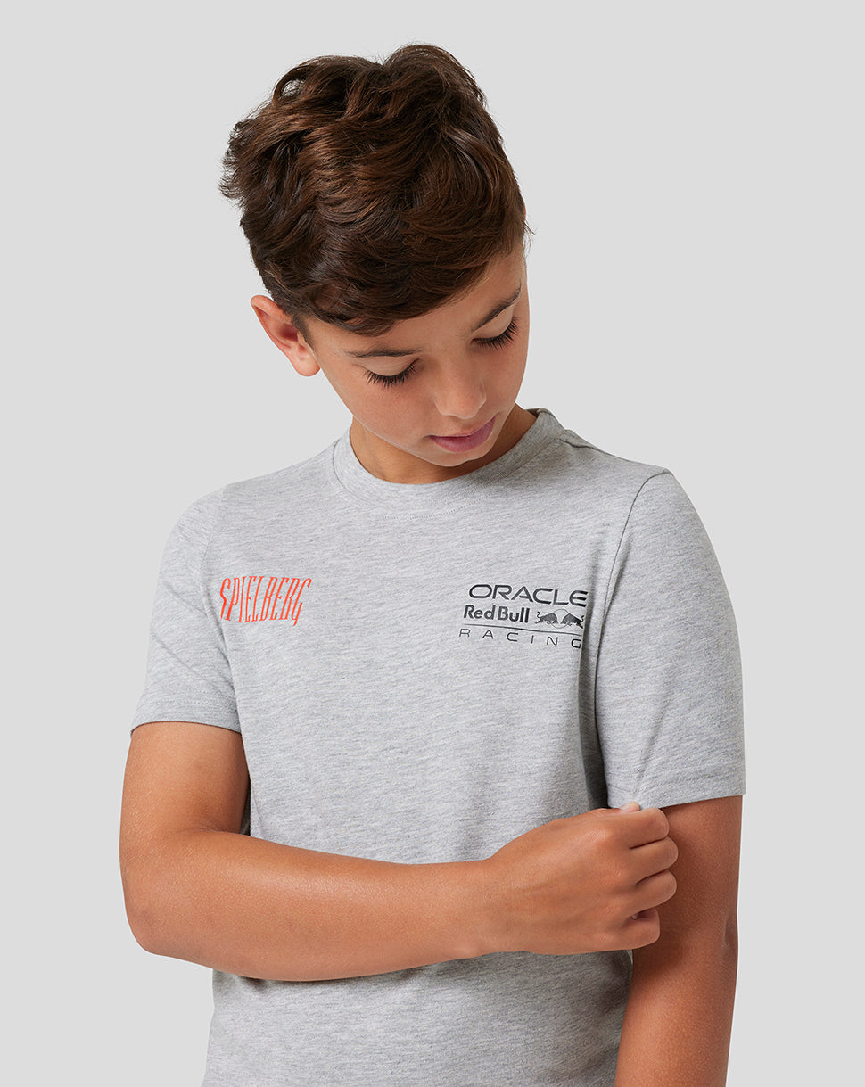 Red Bull Racing Junior Spielberg Short Sleeve T-Shirt - Grey Marl