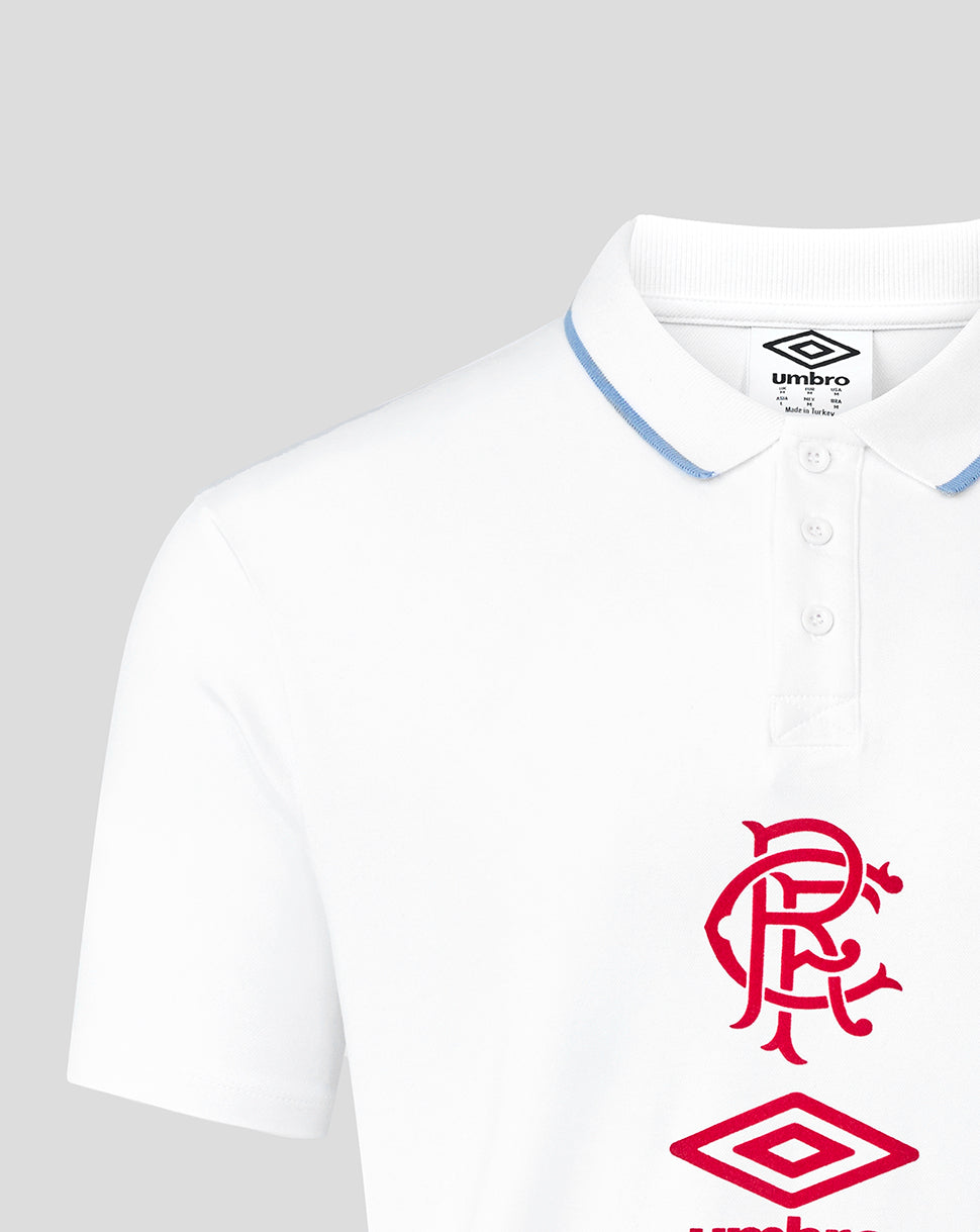 Rangers Men's 25/26 Travel Short Sleeve Polo - White