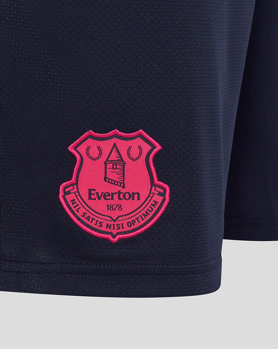 Everton logo on a dark blue background