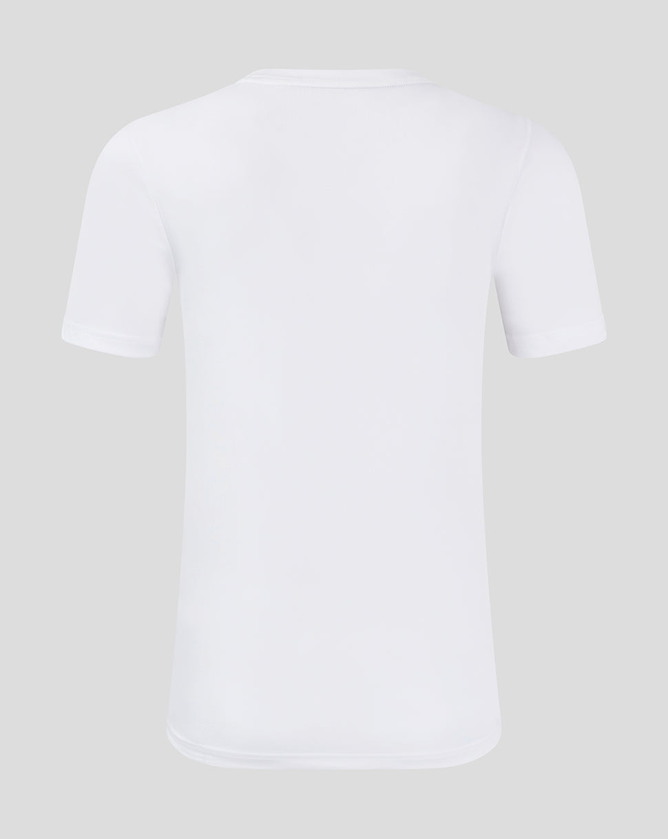 Linear Printed ss Training Tee - White/ Arctic Ice
