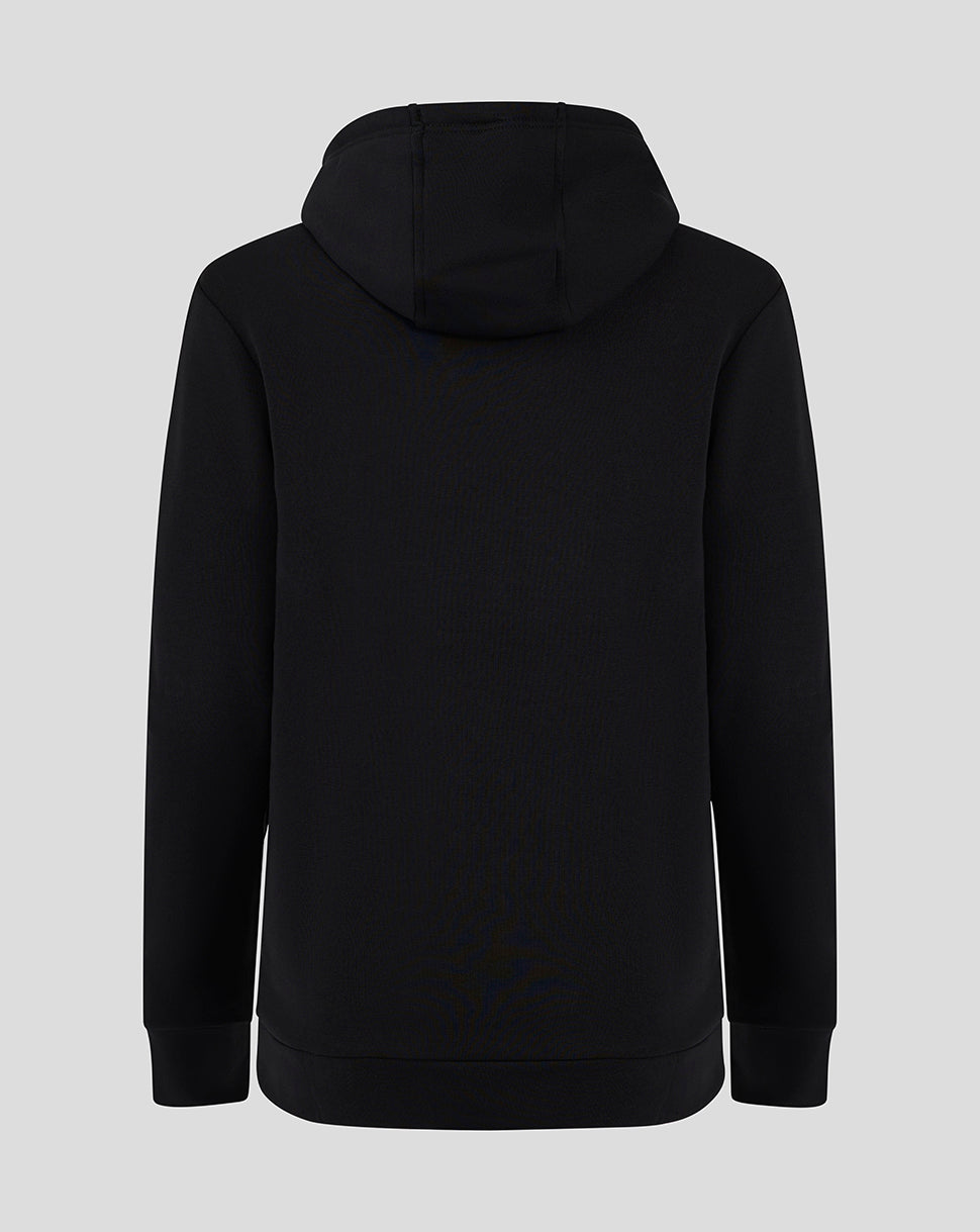 Cotton Rich Brushed Back Hoody - Black