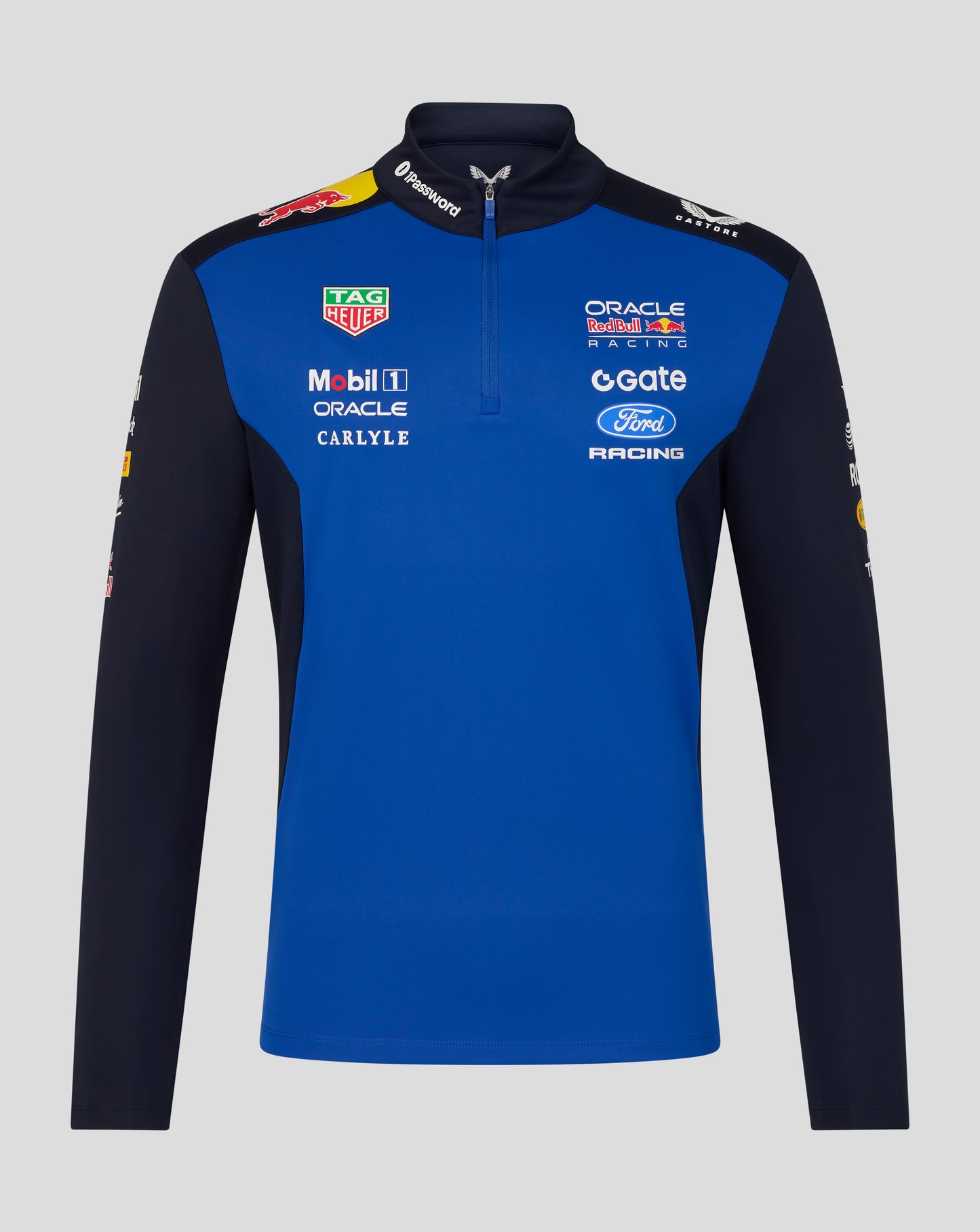 Oracle Red Bull Racing Unisex Teamline Quarter Zip Midlayer - Night Sky / Surf The Web