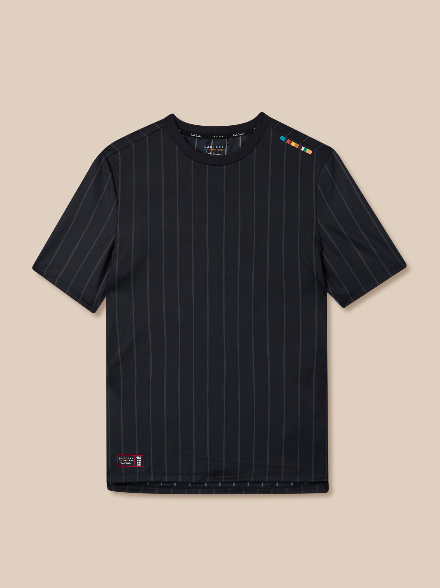 Paul Smith x Castore x England Cricket Unisex Striped T-Shirt