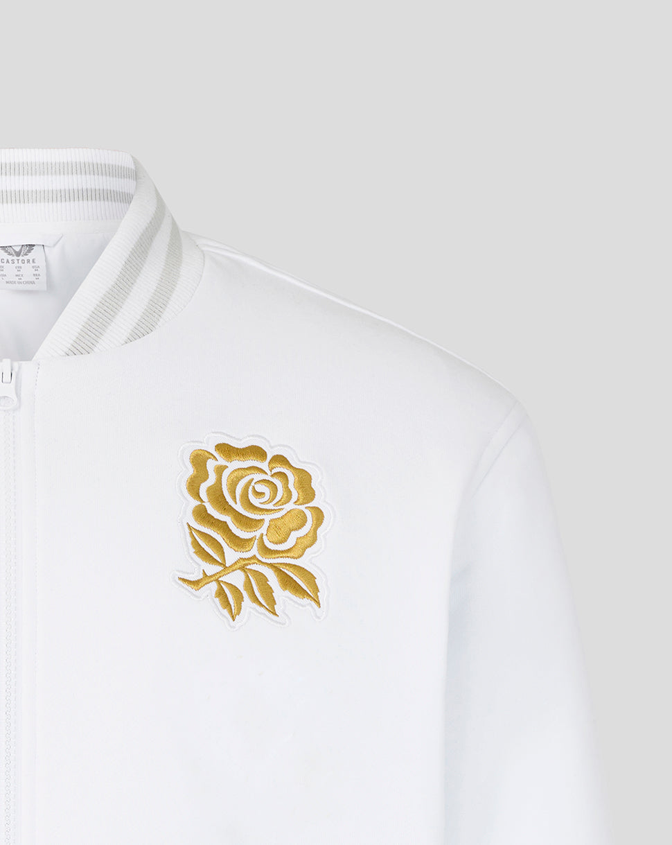England Rugby x Undefeated x Castore Unisex Bomber Jacket - White