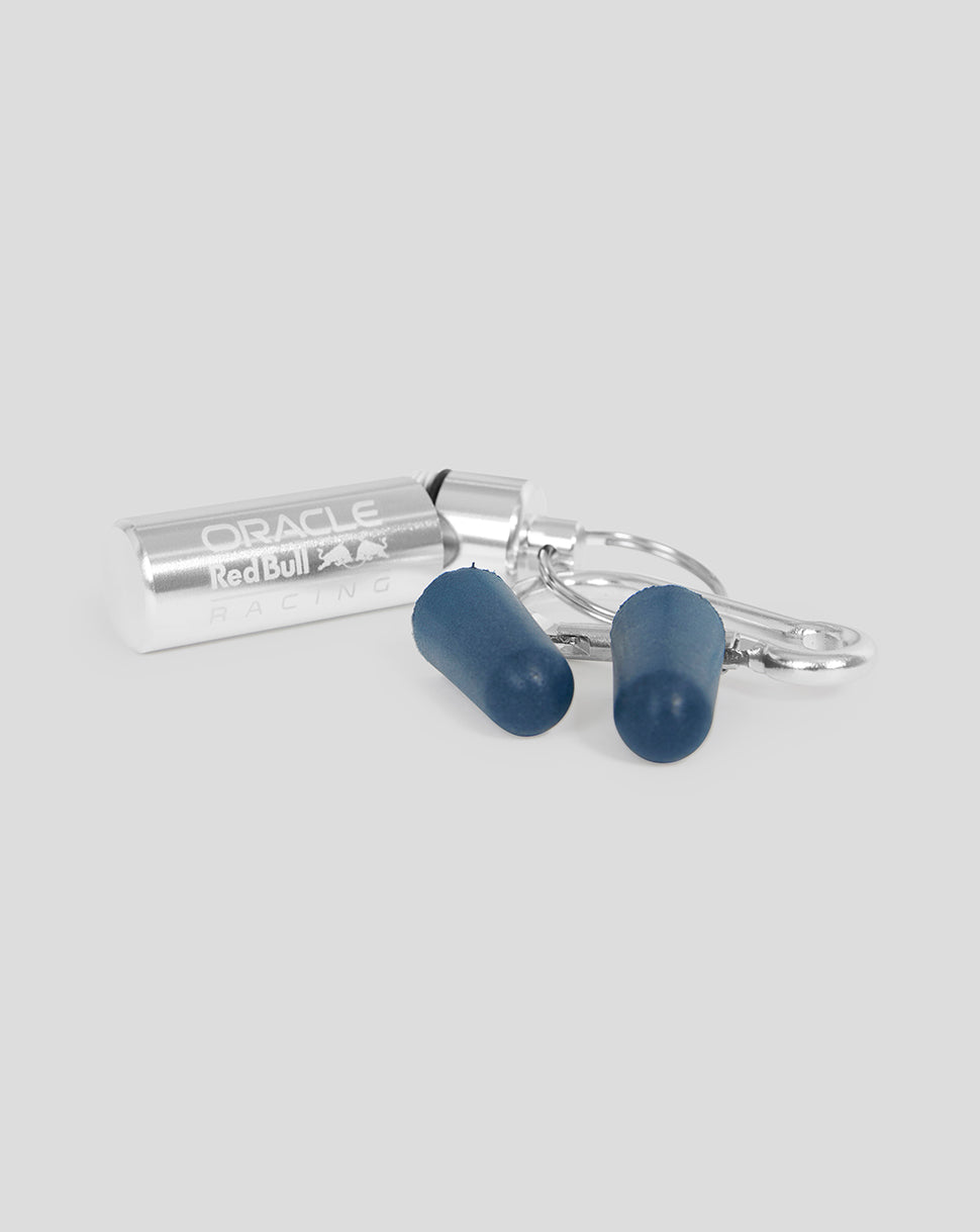 Oracle Red Bull Racing Ear Plug Canister Keyring & Earplugs - Silver