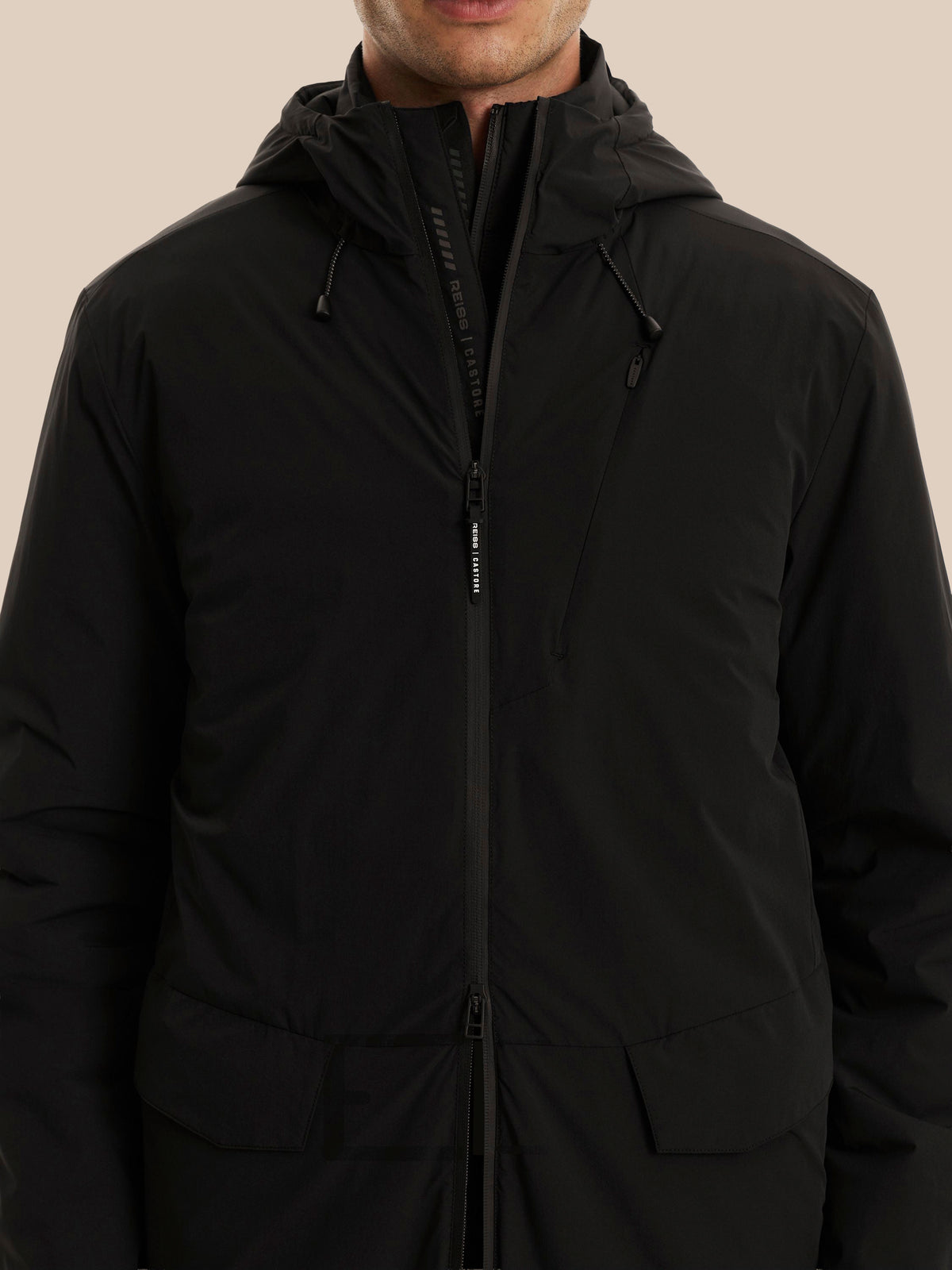 Herren Reiss x Castore Bench Jacke – Schwarz - Schwarz
