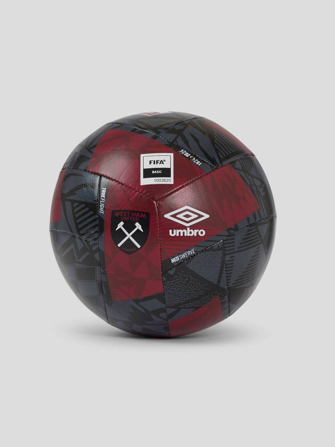 West Ham United Neo Swerve Size 5 Ball - Black