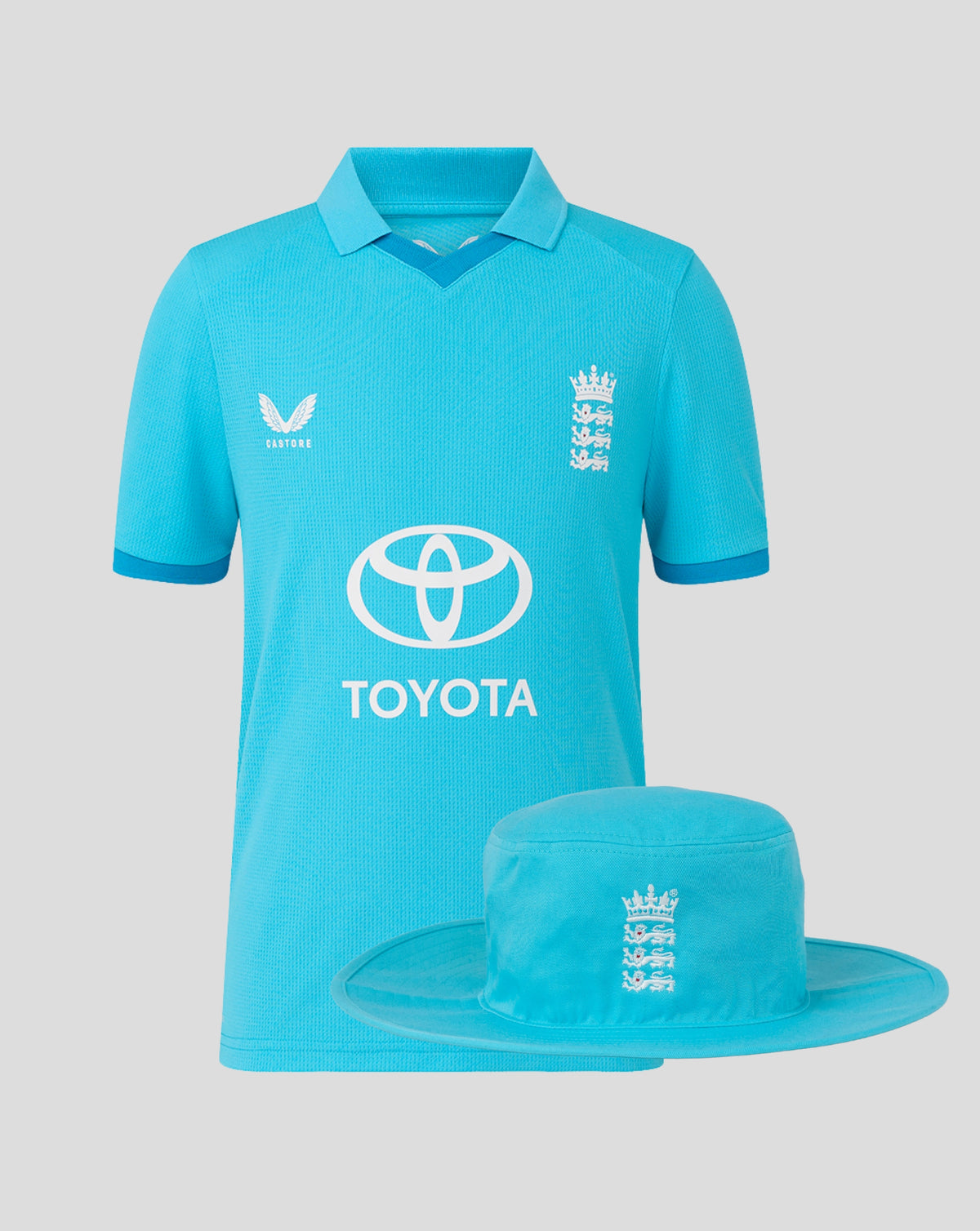 England Cricket Junior 26/27 ODI-Trikot- und Hut-Set - Im Wert von £100