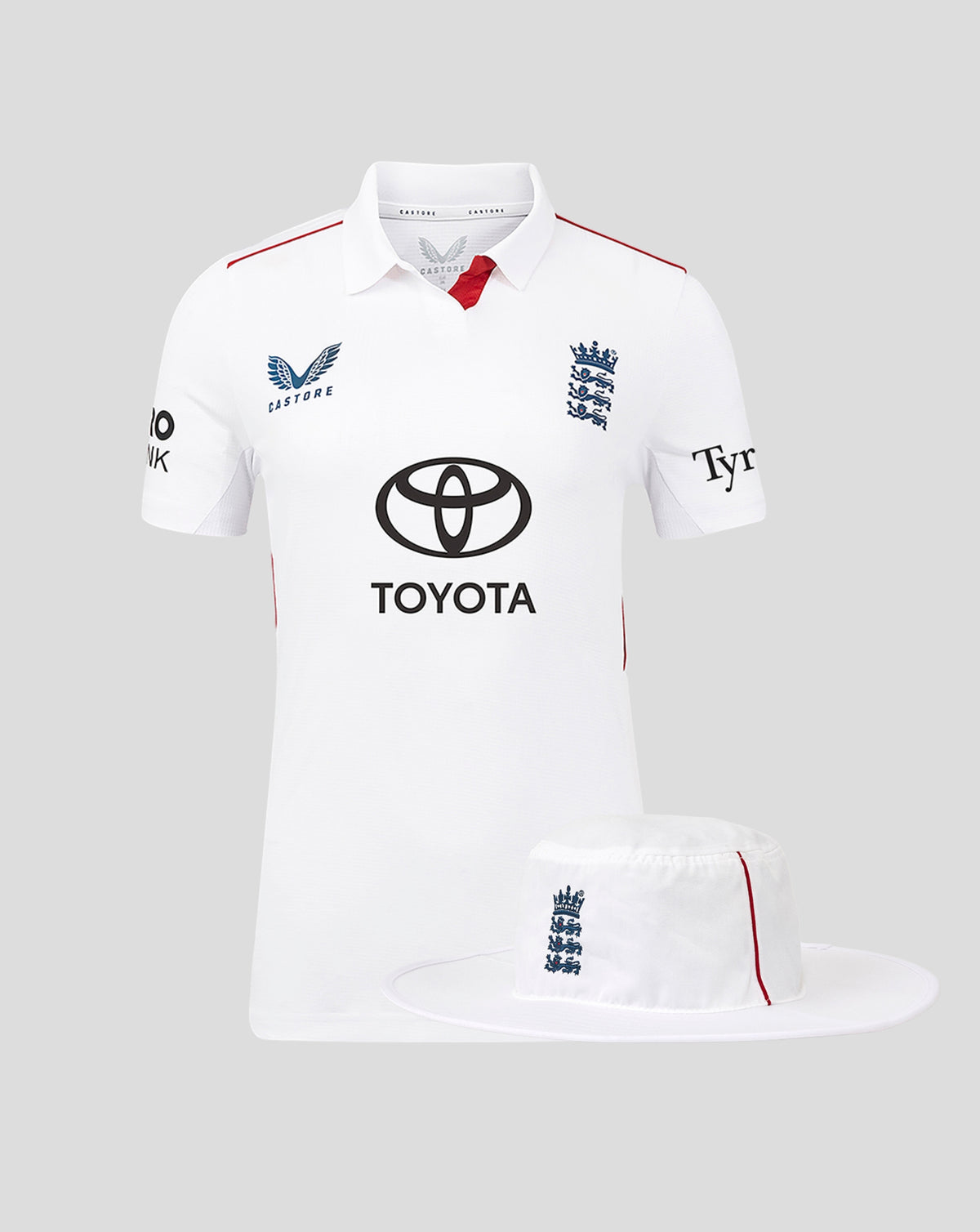 England Cricket Mujer 26/27 camiseta y gorro - Valor de £110