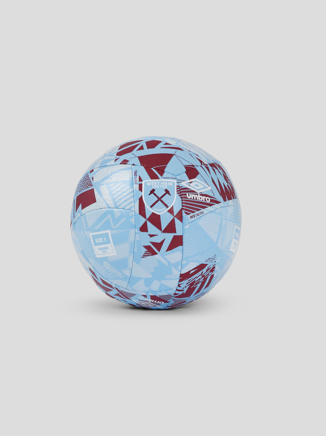 West Ham United Neo Swerve minibal maat 1 – blauw - Blauw