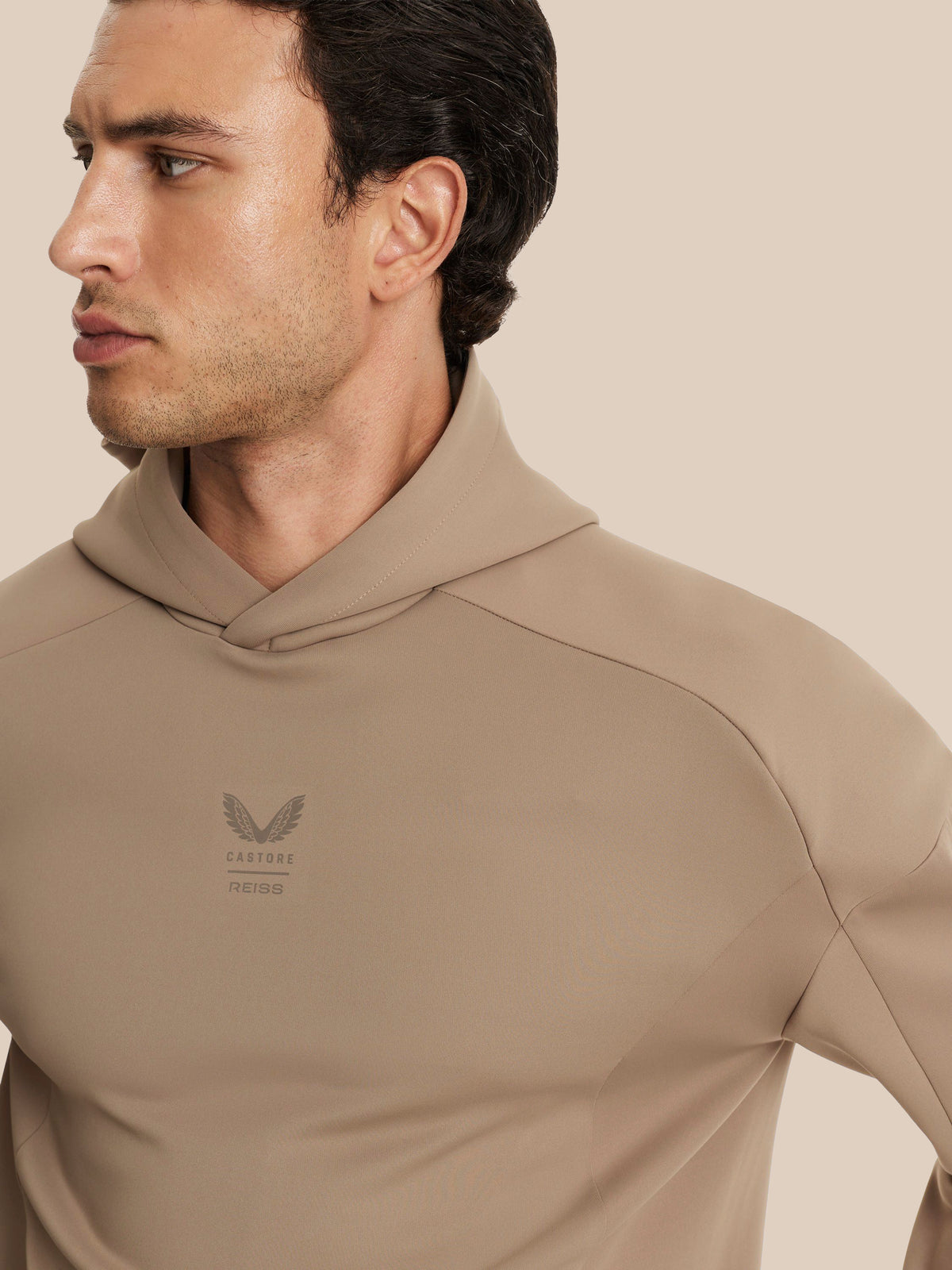 Herren Reiss x Castore Flex Hoodie - Dustwood - Beige