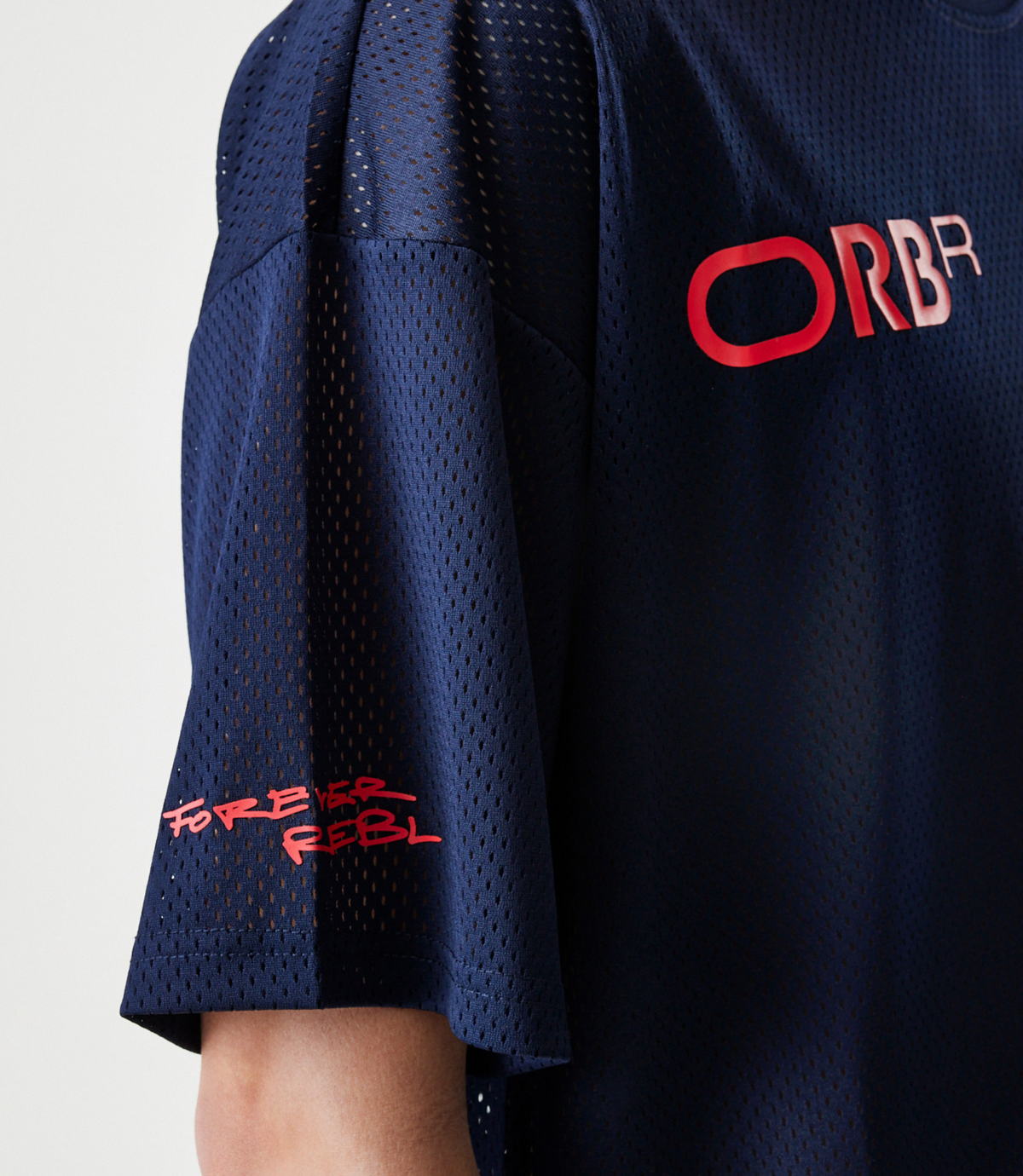 New Era Oracle Red Bull Racing Heren Grafisch Oversized Mesh T-shirt – Donkerblauw - Donkerblauw