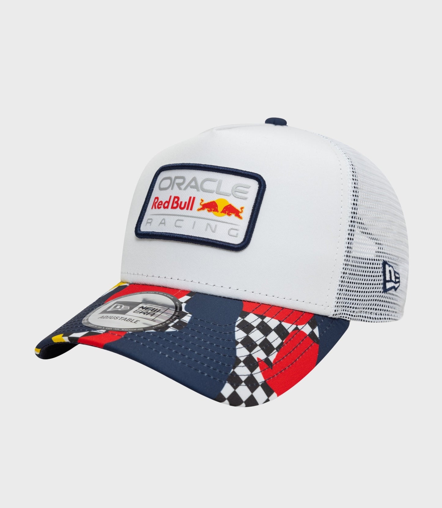 New Era X Oracle Red Bull Racing Abstract E-Frame Trucker Cap - White