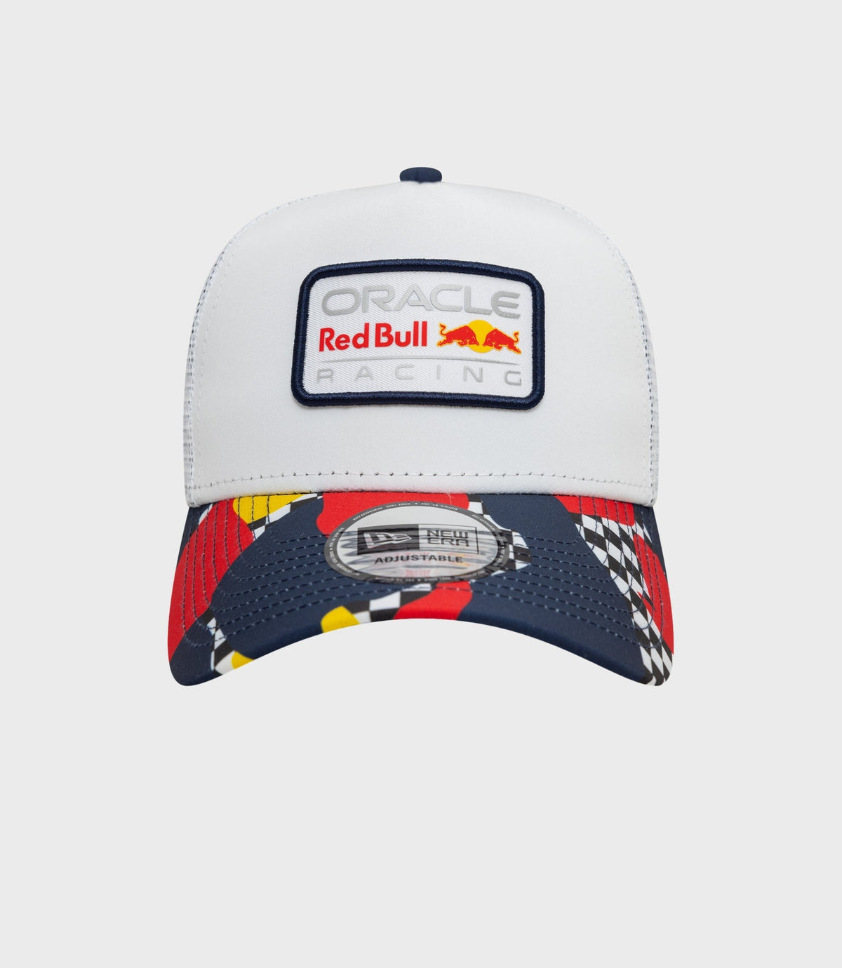 Gorra New Era X Oracle Red Bull Racing Abstract E-Frame Trucker – Blanco - Blanco
