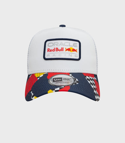 New Era X Oracle Red Bull Racing Abstract E-Frame Trucker Cap - White