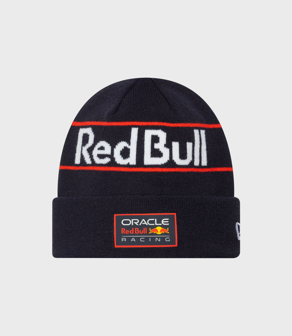 New Era x Oracle Red Bull Racing Team Wordmark Cuff Knitted Beanie - Dark Blue - Dark Blue