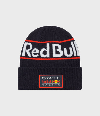 New Era X Oracle Red Bull Racing Junior Team Cuff Knitted Beanie - Dark Blue