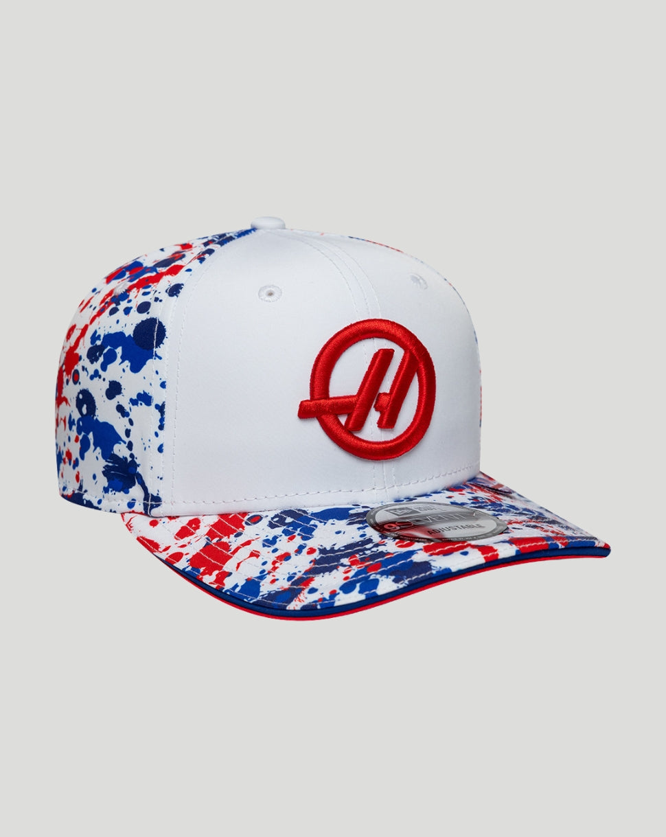 New Era x Official Haas Team Silverstone Race 9Seventy Stretch-Snap Cap - White - White
