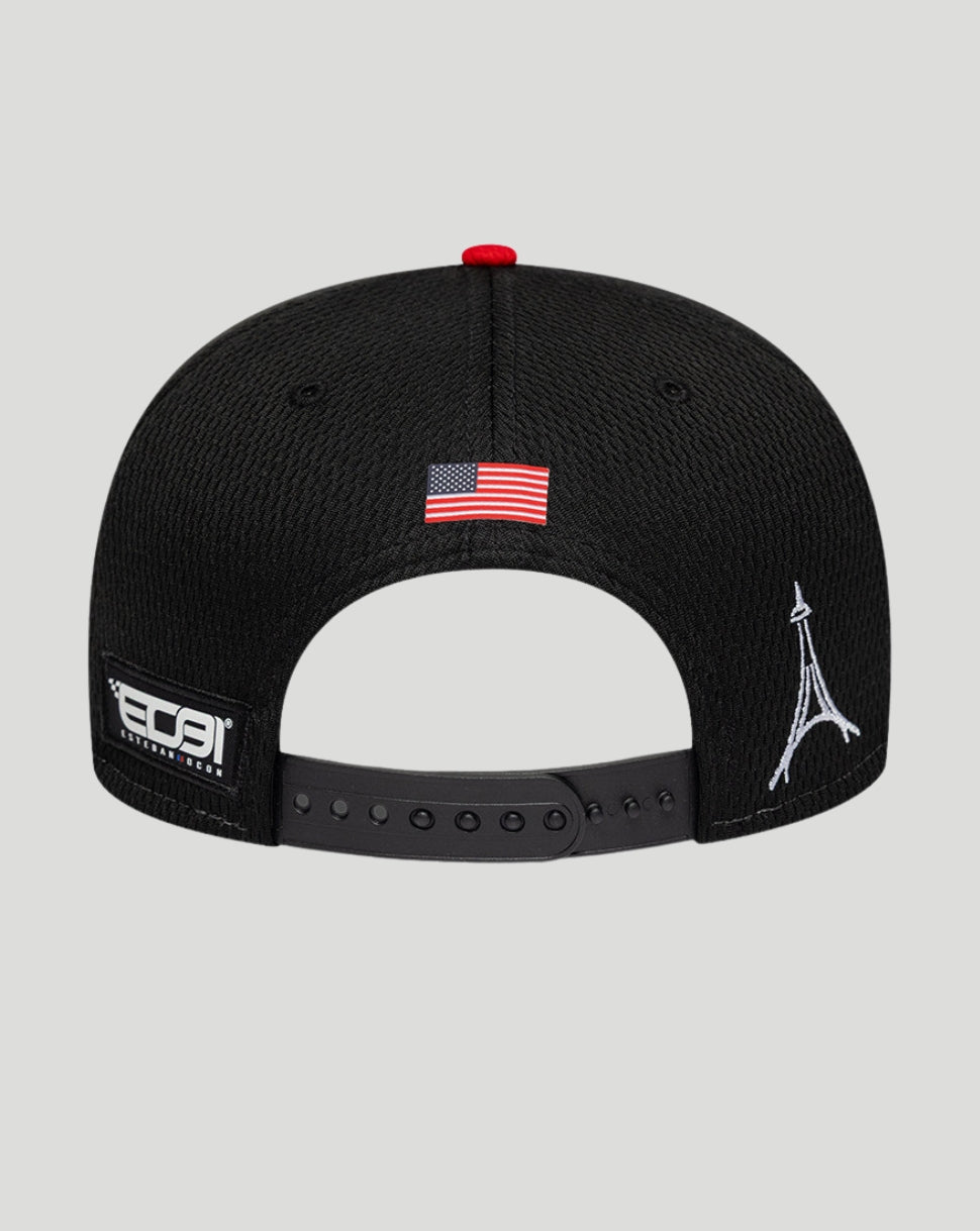 New Era x Offizielles Haas-Team Esteban Ocon 9Seventy Stretch-Snap-Cap – Schwarz - Schwarz