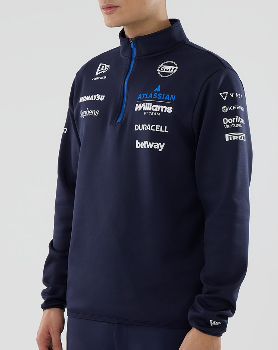 Sudadera con cremallera hasta la mitad del pecho de Williams Racing para hombre, F1 2026 - Azul marino - Azul marino