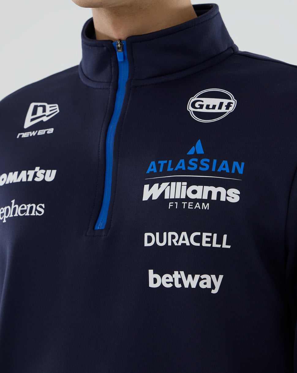 Sudadera con cremallera hasta la mitad del pecho de Williams Racing para hombre, F1 2026 - Azul marino - Azul marino