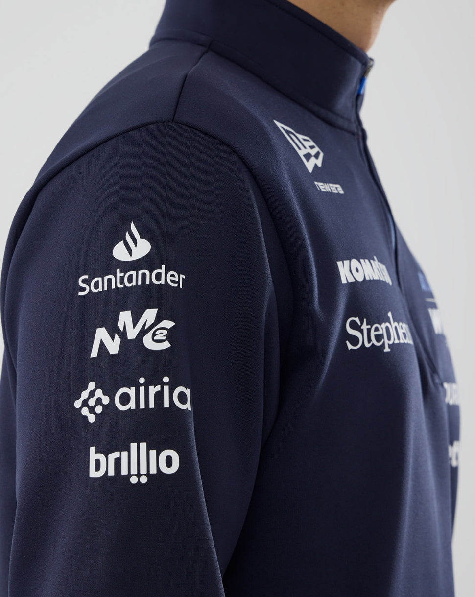 Sudadera con cremallera hasta la mitad del pecho de Williams Racing para hombre, F1 2026 - Azul marino - Azul marino