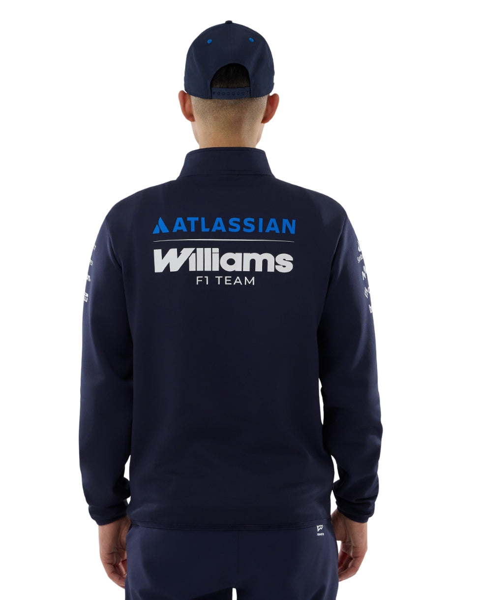 Sudadera con cremallera hasta la mitad del pecho de Williams Racing para hombre, F1 2026 - Azul marino - Azul marino