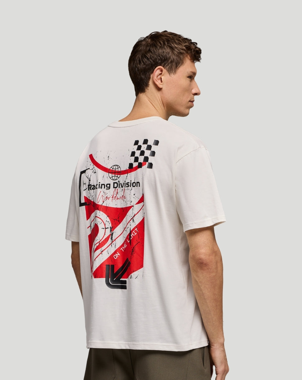 F1 Fanwear Heren Racing Division Worldwide Grafisch T-shirt – Wit - Cloud Dancer