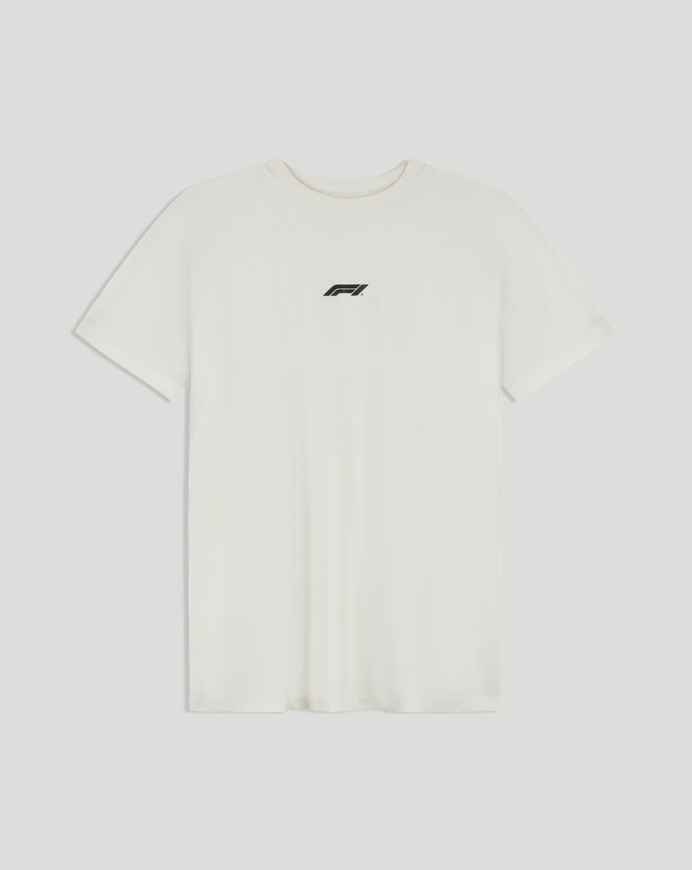 F1 Fanwear Heren Racing Division Worldwide Grafisch T-shirt – Wit - Cloud Dancer
