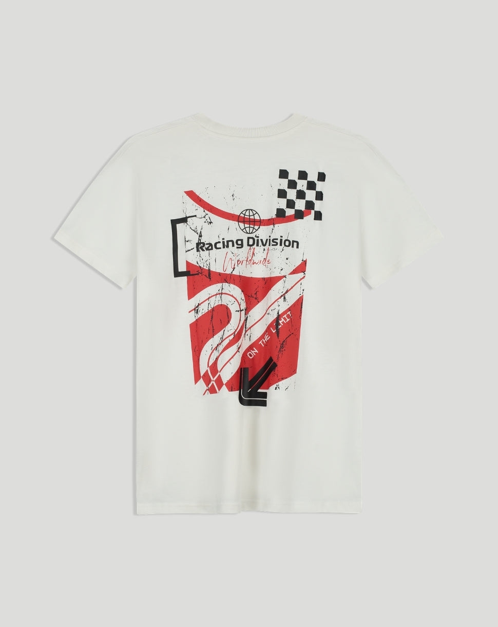 F1 Fanwear Heren Racing Division Worldwide Grafisch T-shirt – Wit - Cloud Dancer
