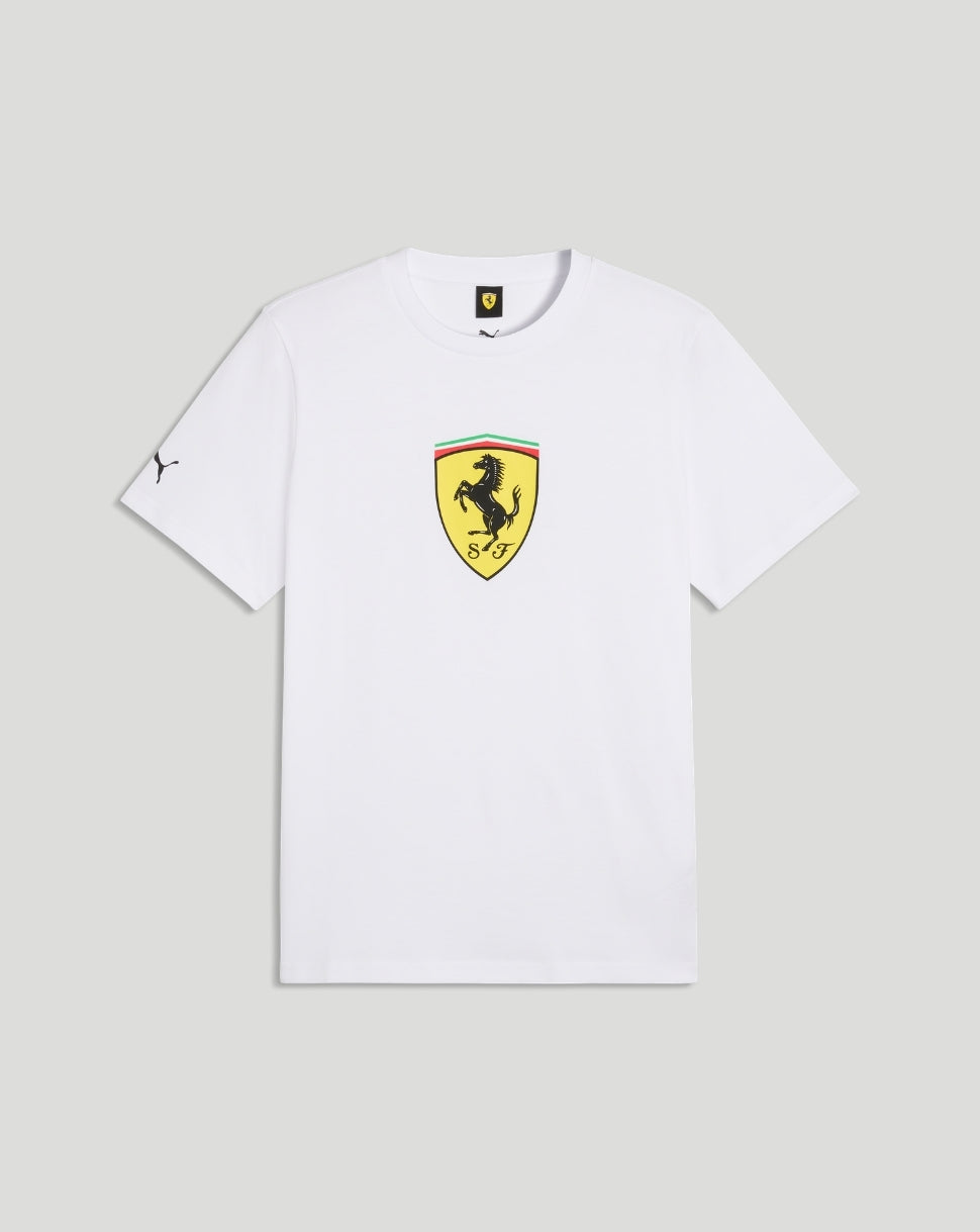 Scuderia Ferrari Heren Big Shield T-shirt – Wit - Wit