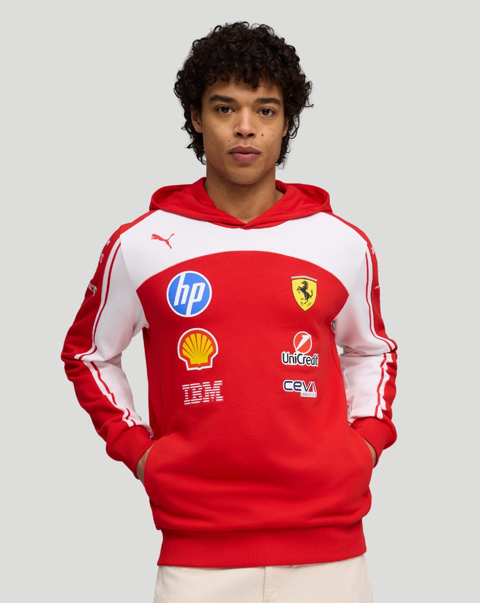 Scuderia Ferrari Herren Team Hoodie – Rot - Rot