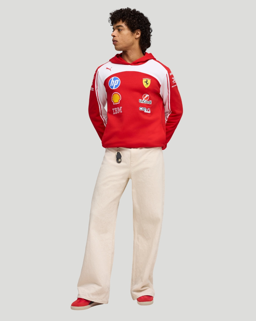 Scuderia Ferrari Herren Team Hoodie – Rot - Rot