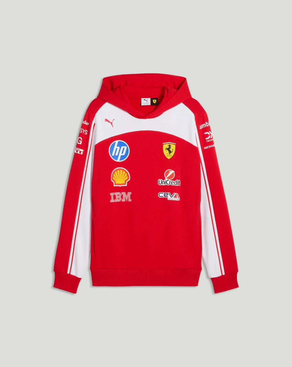 Scuderia Ferrari Herren Team Hoodie – Rot - Rot