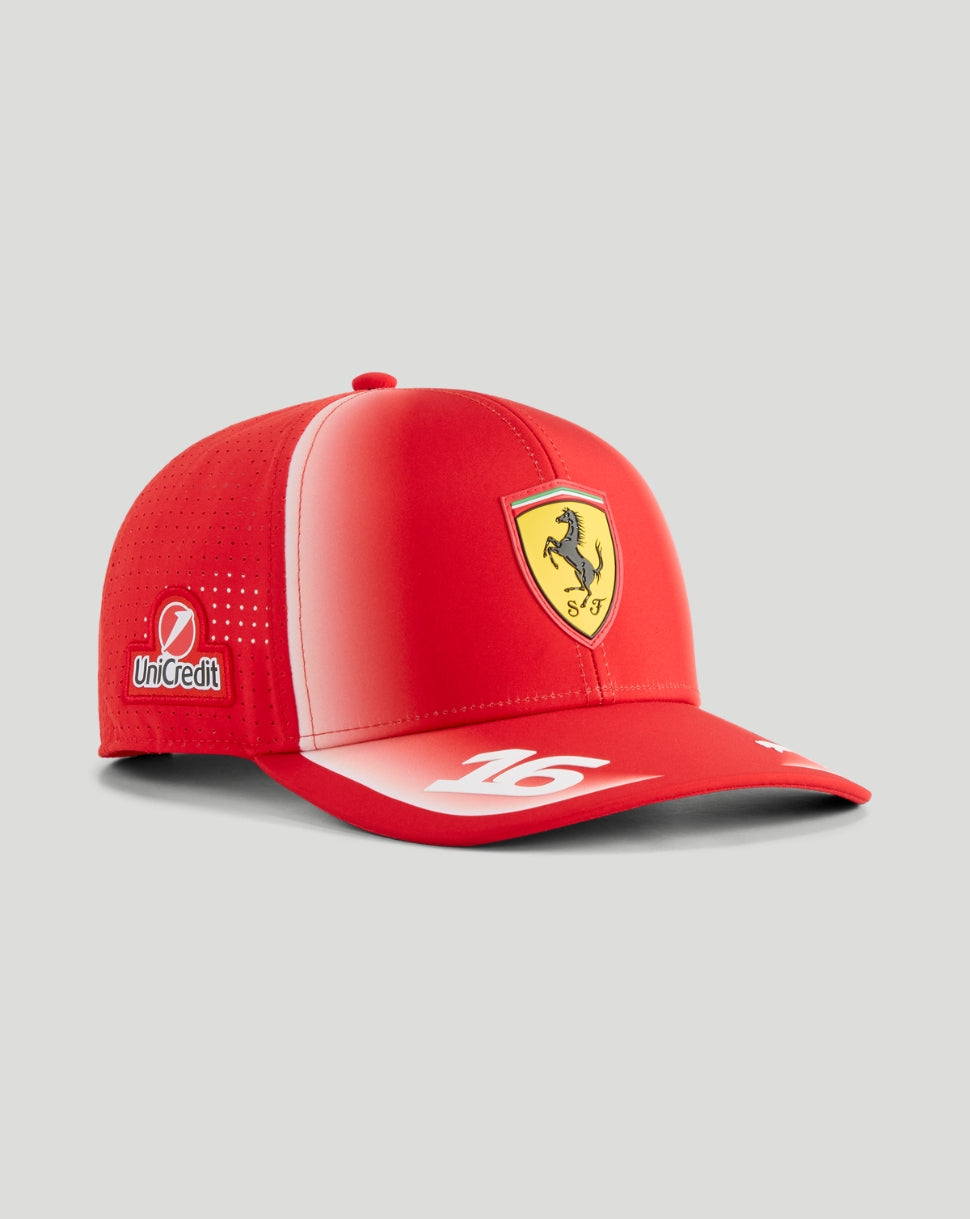 Scuderia Ferrari Unisex Team Leclerc Baseball Cap - Red - Red