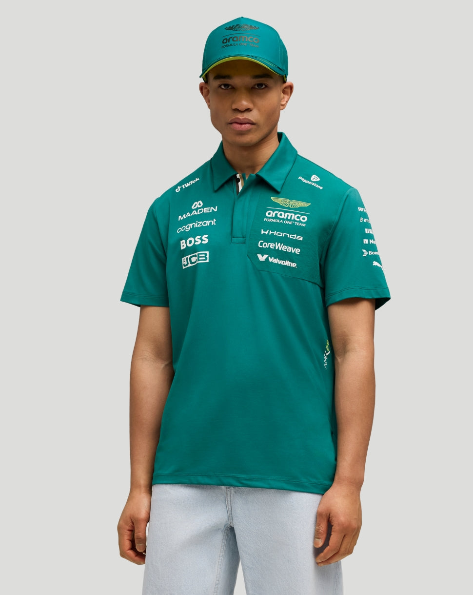 Aston Martin F1 Men's Team Polo - Green - Green