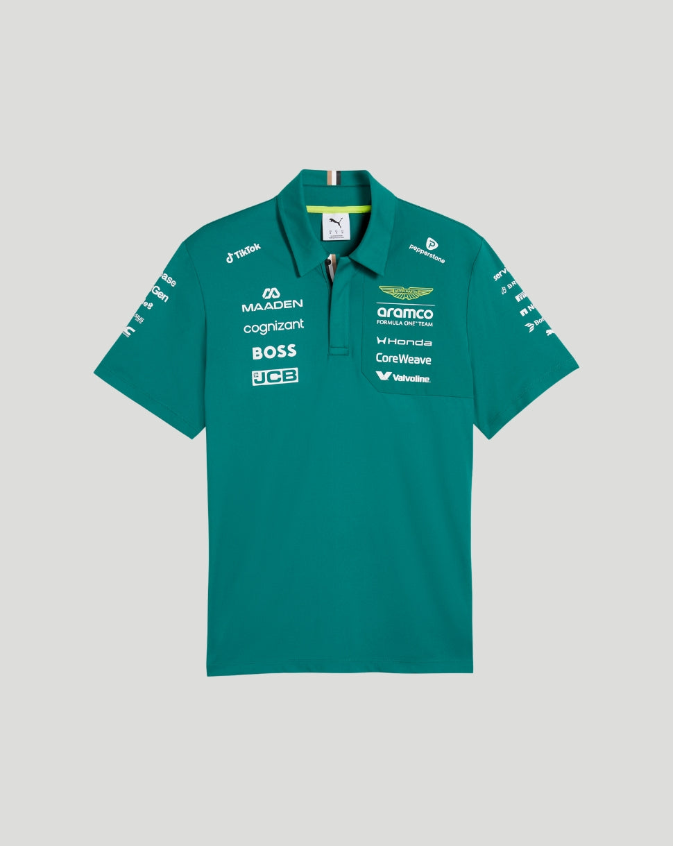 Aston Martin F1 Men's Team Polo - Green - Green