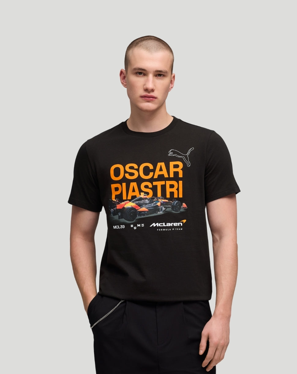 Camiseta McLaren Hombre Piastri Core – Negro - Negro