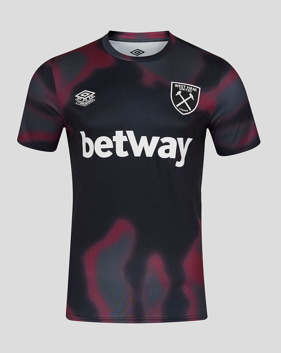 West Ham 24/25 Men's Warm Up Jersey - Black - Black