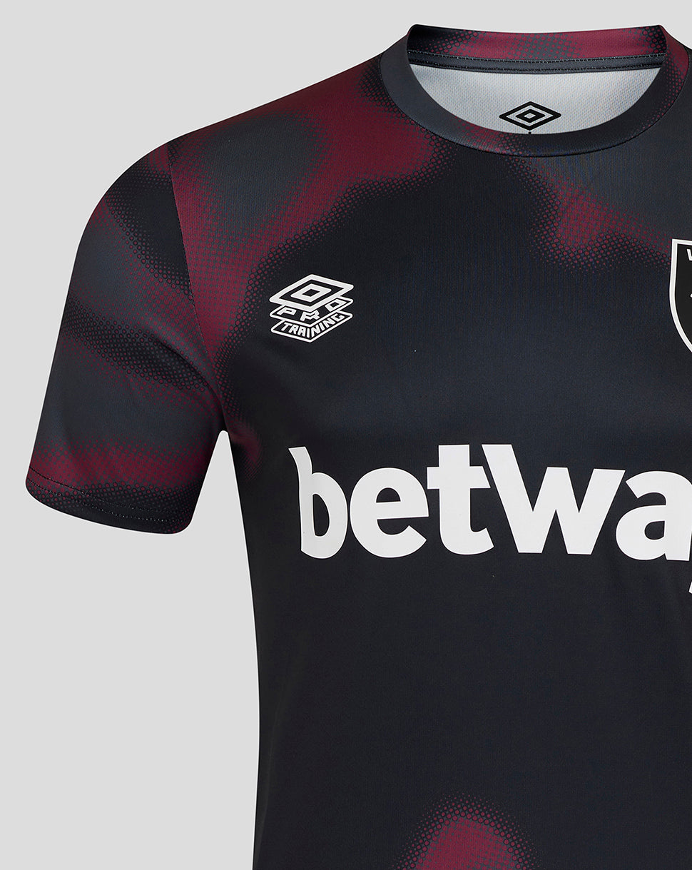 West Ham 24/25 Men's Warm Up Jersey - Black - Black