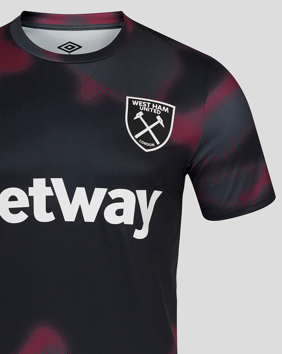 West Ham 24/25 Men's Warm Up Jersey - Black - Black