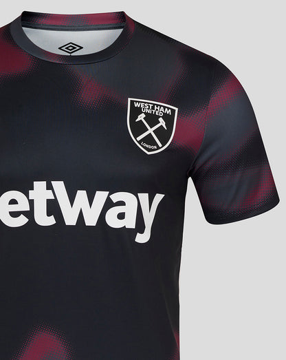 West Ham 24/25 Men's Warm Up Jersey - Black