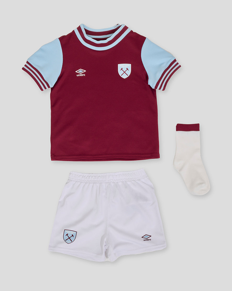West Ham 24/25 Baby Heim Trikotsatz – Burgunder - Burgunderrot