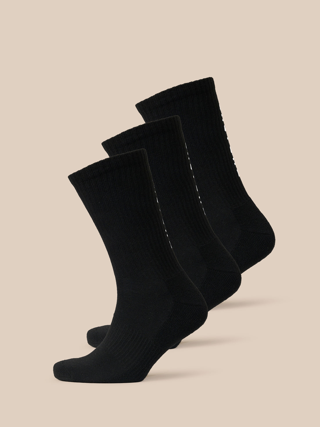 Unisex 3 Pack Sweatshirt Socken – Schwarz - Schwarz