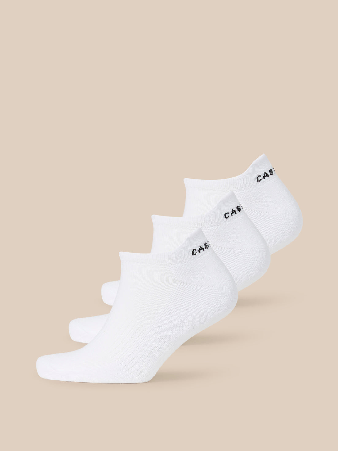 Unisex 3 Pack Trainer Liner Socken – Weiss - Weiss